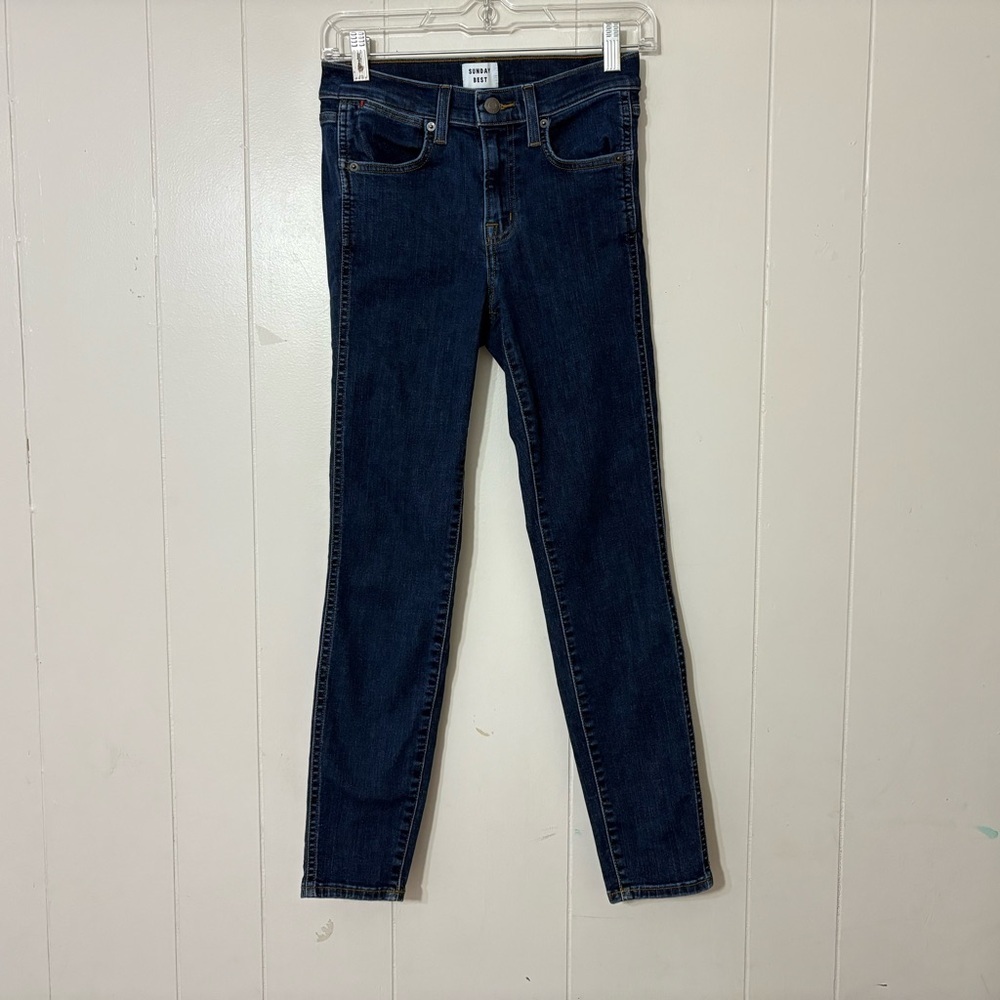 Aritzia Sunday Best Skinny Jeans Dark Wash Size 25 – Classic Stretch Denim
